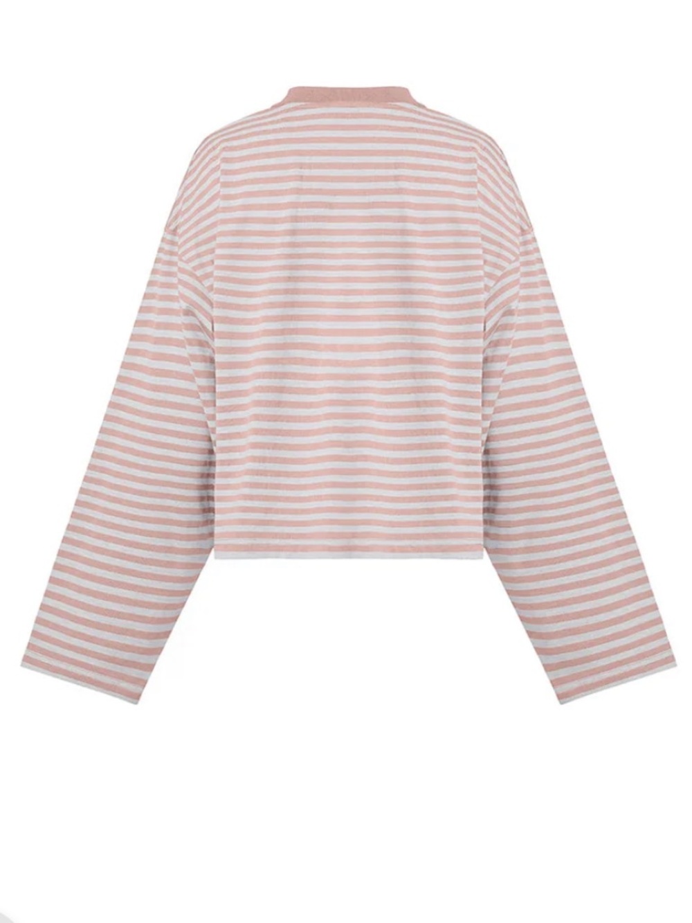 Lioness Bloom Long Sleeve Top in Muted Pastels Stripe Small Striped Pink Gray - Picture 3 of 6